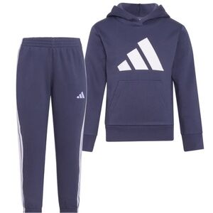 Adidas Dark Blue Tracksuit with White Accents